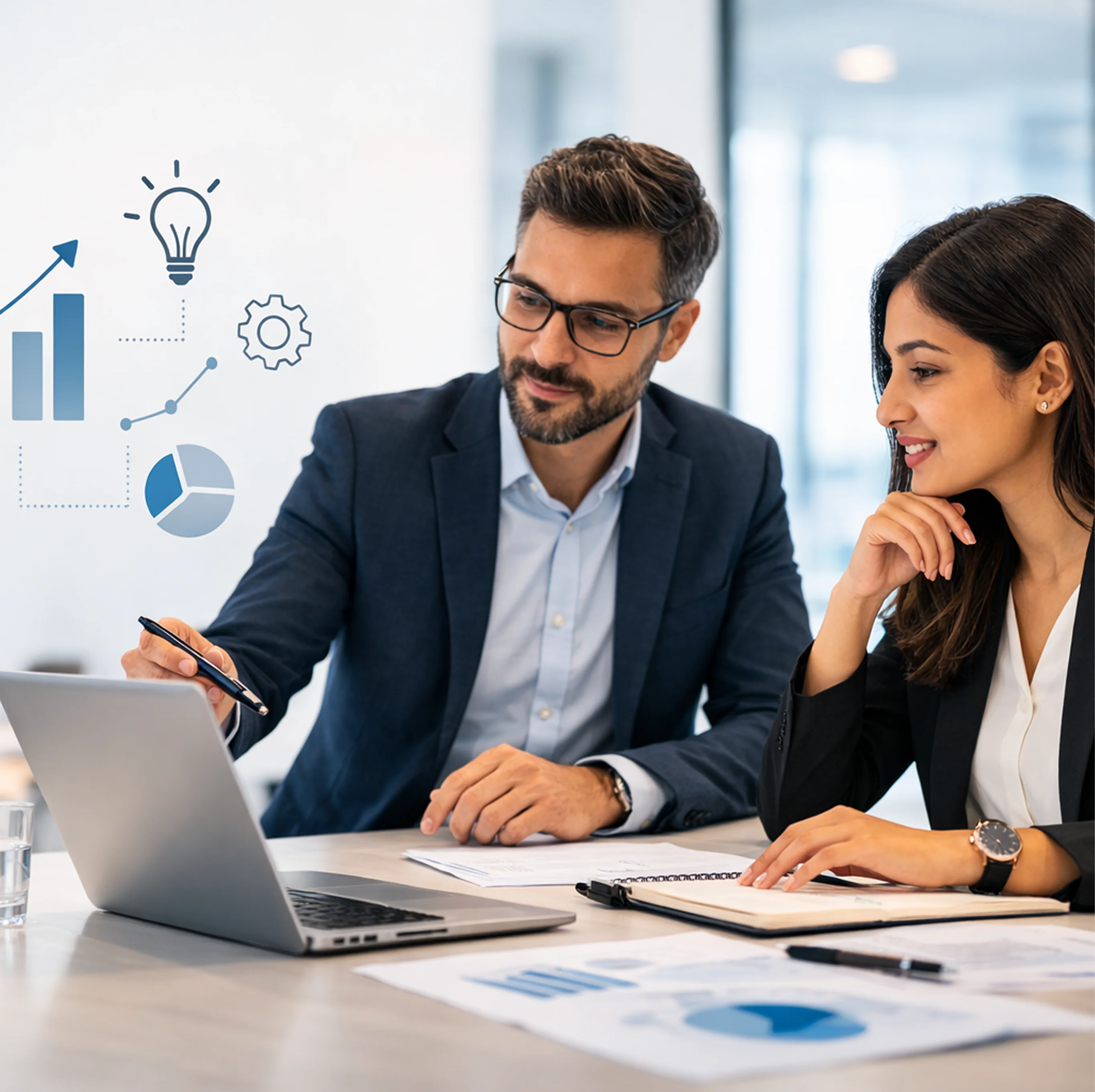 Graduate Diploma of Management students in a professional setting